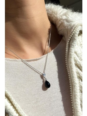 Spossy Silver Jewelry Damla Mayorka Inci Kolye