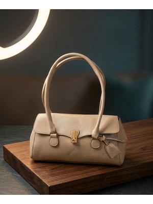 Addy Bej Bella Noir Kadın El ve Omuz Çantası