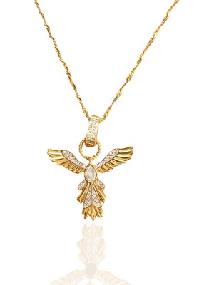 Spossy Silver Jewelry Kanatlı Melek Kolye