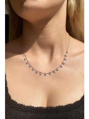Spossy Silver Jewelry Mineli Nazar Göz Kolye