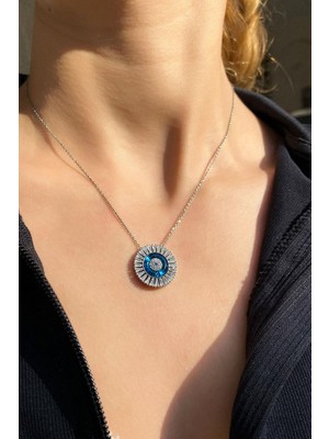 Spossy Silver Jewelry Nazar Cam Göz Kolye