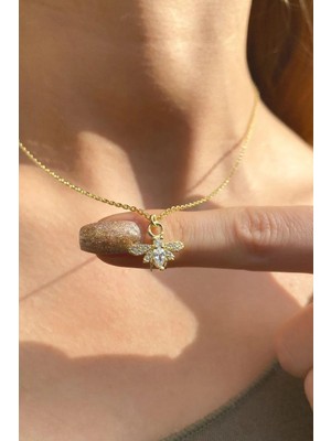 Spossy Silver Jewelry Arı Kolye