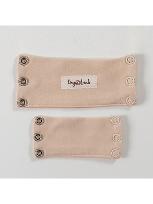 Tiny Lamb Bebek Bodysuit Uzatma Aparatı 2 Adet ( Kısa ve Uzun) Pamuk (9.5mm Çıtçıtlıdır)