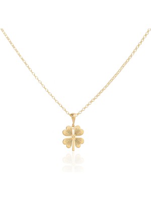 Spossy Silver Jewelry Orta Boy Yonca Kolye