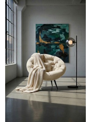 AVYNA Premium & Luxury Tekli Koltuk Berjer, Ergonomik ve Şık | Modern Tasarım & Üstün Konfor | Yastıklı - Krem