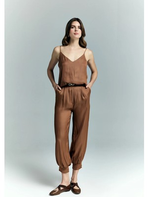 Sateen Tosca Pantolon - Tarçın