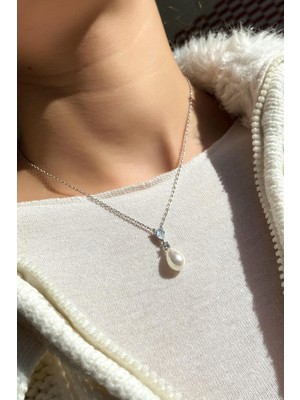 Spossy Silver Jewelry Damla Mayorka Inci Kolye