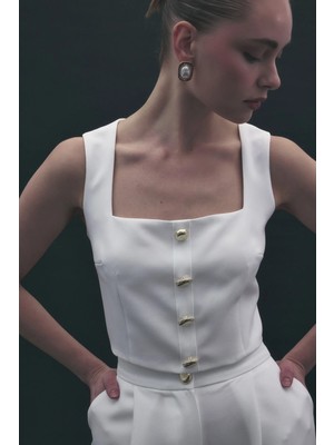 Sateen Lucy Crop - Ekru