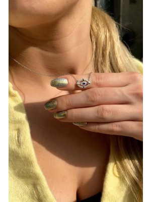 Spossy Silver Jewelry Göz Kolye