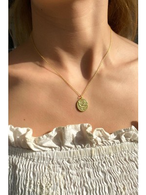 Spossy Silver Jewelry Yıldızlı Ok ve Yay Plaka Kolye