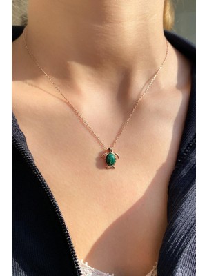 Spossy Silver Jewelry Kaplumbağa Kolye