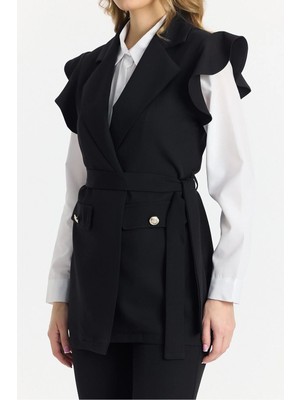 Madame Melek Alt Üst Üçlü Takım Ispanyol Pantolon Yelek Gömlek Takım