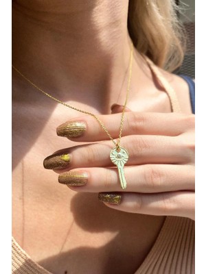 Spossy Silver Jewelry Anahtar Göz Kolye