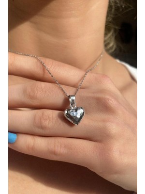 Spossy Silver Jewelry 1,2 cm Kalp Kolye