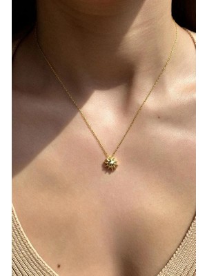 Spossy Silver Jewelry Minimal Güneş Kolye
