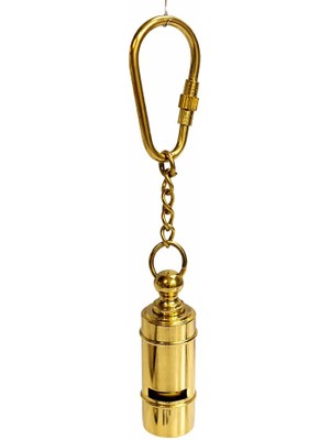 Livenda Geleneksel Pirinç Düdük Tasarım Anahtarlık