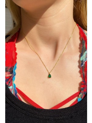 Spossy Silver Jewelry Minimal Damla Kolye