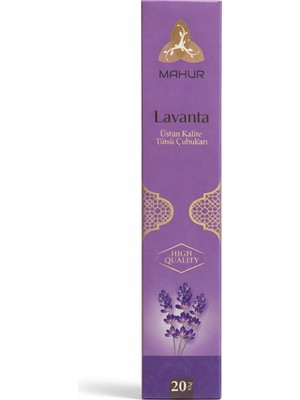 Mahur Lavanta Tütsü Çubukları 20 Adet – Üstün Kalite Aromaterapi Meditasyon Yoga Ev Kokusu
