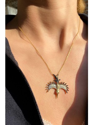 Spossy Silver Jewelry Kuş Kolye