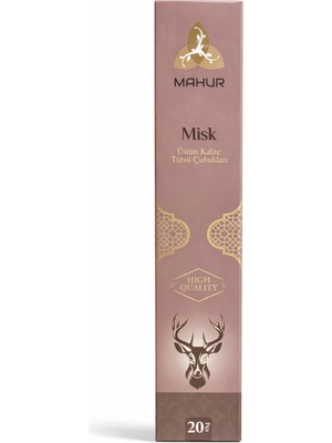 Mahur Misk Tütsü Çubukları 20 Adet – Premium Aromaterapi Meditasyon Yoga Ev Kokusu