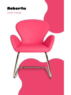 Bürocci Roberta Misafir Koltuğu - Pembe Deri - 2069J0120