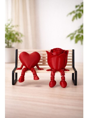Kalp ve Lale Şeklinde Biblo 2 Adet