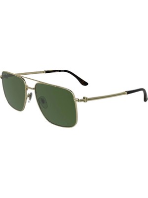 Lacoste L 272S 714 58 Erkek Geometrik Gold Metal Güneş Gözlüğü