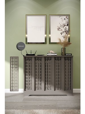 Bagax Truva Model, Antrasit Renk,iç Ölçü 96 cm Dış Ölçü 100 cm Petek Kaplama, Dresuar