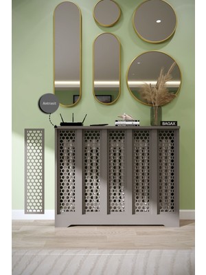 Bagax Bodrum Model, Antrasit Renk,iç Ölçü 96 cm Dış Ölçü 100 cm Petek Kaplama, Dresuar