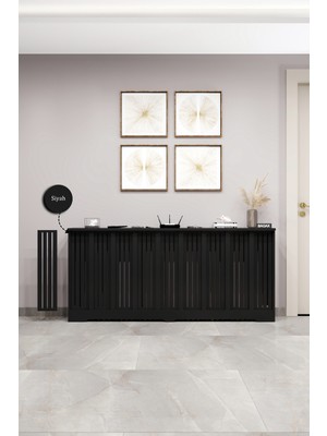 Bagax Efes Model, Siyah Renk,iç Ölçü 176 cm Dış Ölçü 180 cm Petek Kaplama, Dresuar