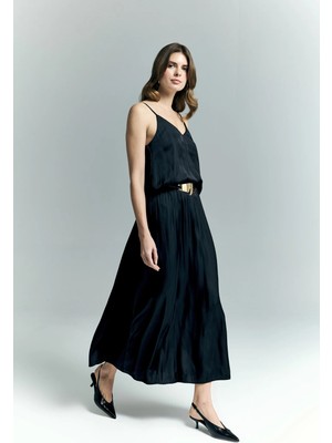 Sateen Tosca Etek - Siyah