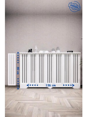 Bagax Efes Model, Beyaz Renk,iç Ölçü 136 cm Dış Ölçü 140 cm Petek Kaplama, Dresuar