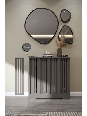 Bagax Efes Model, Antrasit Renk,iç Ölçü 76 cm Dış Ölçü 80 cm Petek Kaplama, Dresuar