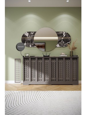 Bagax Ayasofya Model, Antrasit Renk,iç Ölçü 156 cm Dış Ölçü 160 cm Petek Kaplama, Dresuar