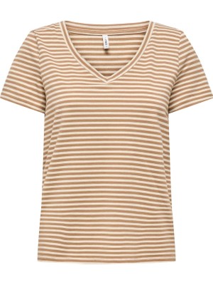 Only Onlvenus S/s V-Neck Shine Top Jrs Kadın T-Shirt 15368929