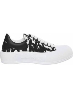 A.mcqueen Plimsoll ‘graffiti’ Leather Sneaker