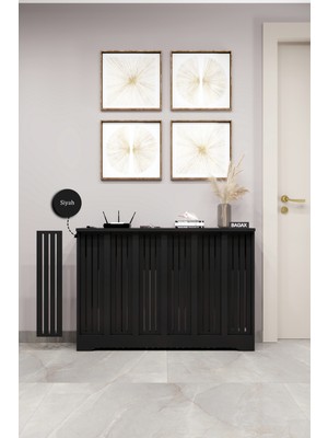 Bagax Efes Model, Siyah Renk,iç Ölçü 116 cm Dış Ölçü 120 cm Petek Kaplama, Dresuar