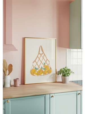 Des Vu Print File Çanta Posteri, Sebze Meyve Mutfak Temalı Çerçevesiz Poster