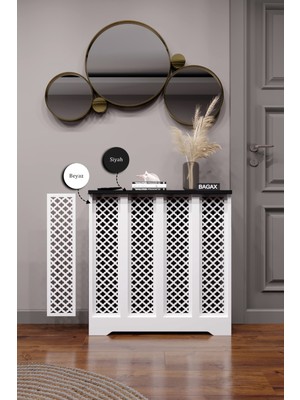 Bagax Zeugma Model, Beyaz Üstü Siyah Renk,iç Ölçü 76 cm Dış Ölçü 80 cm Petek Kaplama, Dresuar