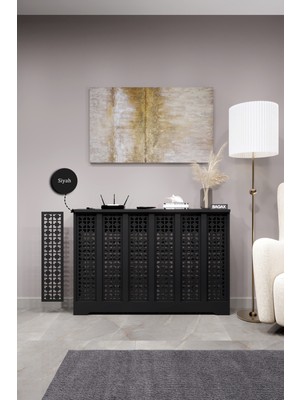 Bagax Truva Model, Siyah Renk,iç Ölçü 116 cm Dış Ölçü 120 cm Petek Kaplama, Dresuar