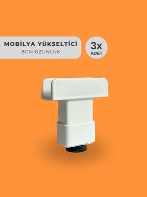 Bagax 8 cm Yükseltici Mobilya Ayağı 3 Adet Fiyatıdır.