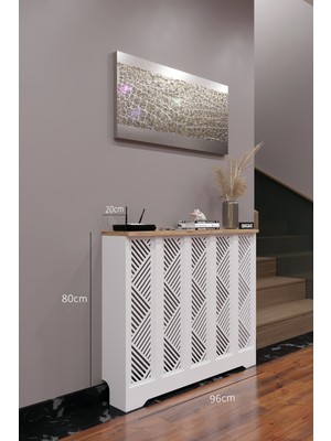 Bagax Gordion Model, Beyaz Üstü Çam Renk,iç Ölçü 96 cm Dış Ölçü 100 cm Petek Kaplama, Dresuar