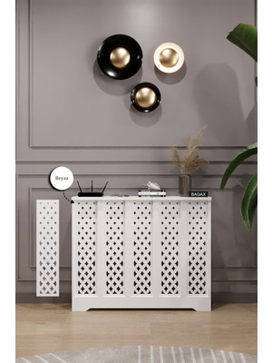 Bagax Sümela Model, Beyaz Renk,iç Ölçü 96 cm Dış Ölçü 100 cm Petek Kaplama, Dresuar