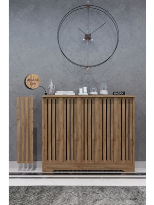 Bagax Efes Model, Çam Renk,iç Ölçü 96 cm Dış Ölçü 100 cm Petek Kaplama, Dresuar