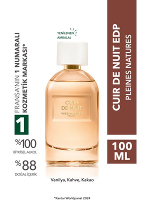 Yves Rocher Cuir De Nuit 100 ml Kadın EDP Aromatik Çiçeksi Koku ve Vanilya, Kakao Notaları  NATURES-