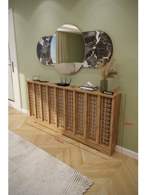 Bagax Ayasofya Model, Çam Renk,iç Ölçü 176 cm Dış Ölçü 180 cm Petek Kaplama, Dresuar