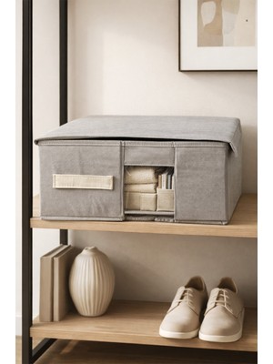 HomyJRs Homyjr’s Pencereli Kapaklı Katlanabilir Saklama Kutusu Hurç Dolap Içi Organizer