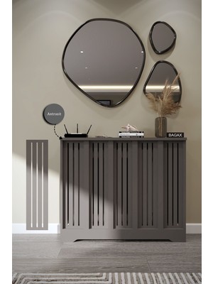 Bagax Efes Model, Antrasit Renk,iç Ölçü 96 cm Dış Ölçü 100 cm Petek Kaplama, Dresuar