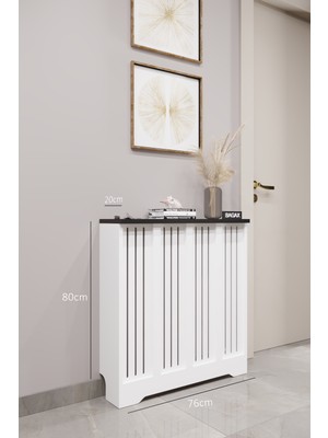 Bagax Efes Model, Beyaz Üstü Siyah Renk,iç Ölçü 76 cm Dış Ölçü 80 cm Petek Kaplama, Dresuar