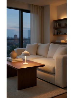 Ack Masa Lambası Mat Beyaz Cct 160MM 2000MAH